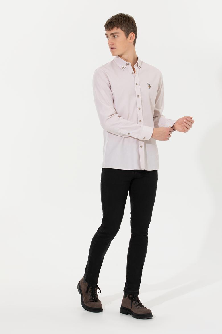 Erkek Taş Uzun Kollu Basic Gömlek - 50256733074