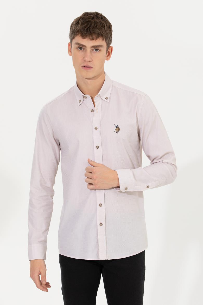 Erkek Taş Uzun Kollu Basic Gömlek - 50256733074