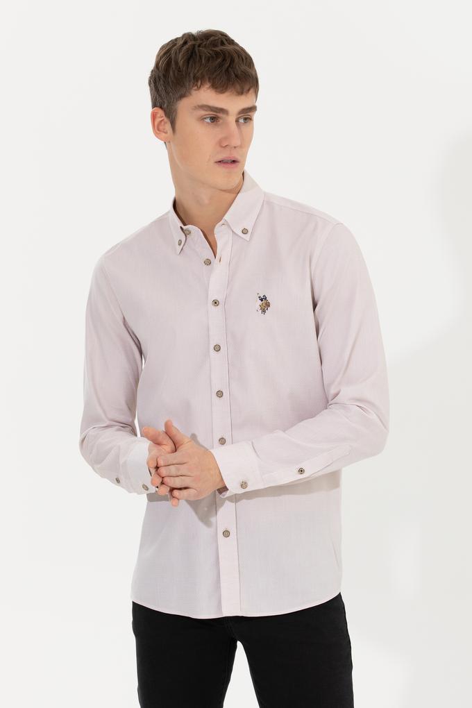 Erkek Taş Uzun Kollu Basic Gömlek