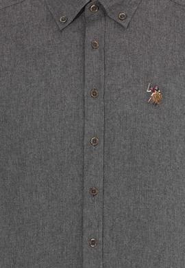 Erkek Antrasit Uzun Kollu Basic Gömlek - 50256275071