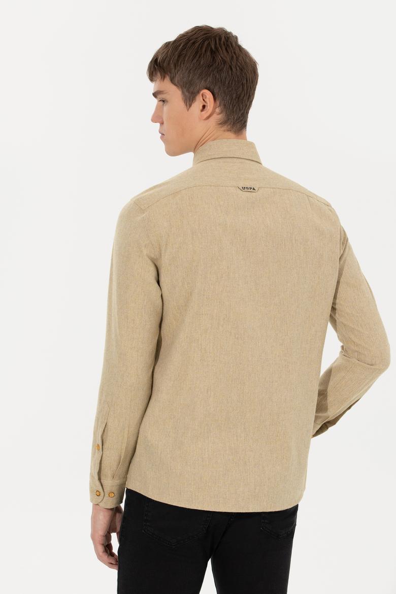 Erkek Safran Uzun Kollu Basic Gömlek - 50256275112