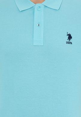 Erkek Turkuaz Basic Polo Yaka Tişört - 50249153280