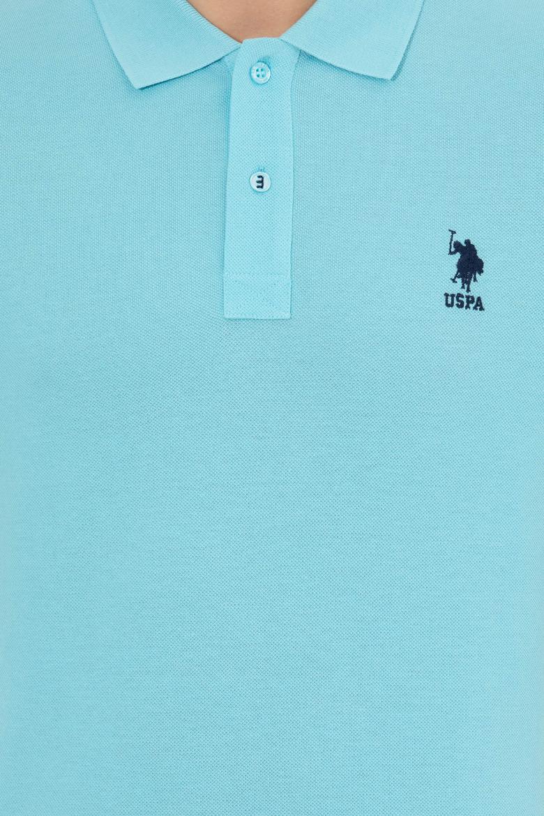 Erkek Turkuaz Basic Polo Yaka Tişört - 50249153280