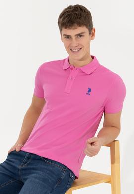Erkek Pembe Basic Polo Yaka Tişört - 50250001058