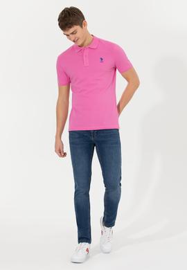 Erkek Pembe Basic Polo Yaka Tişört - 50250001058