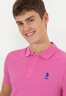 Erkek Pembe Basic Polo Yaka Tişört - 50250001058