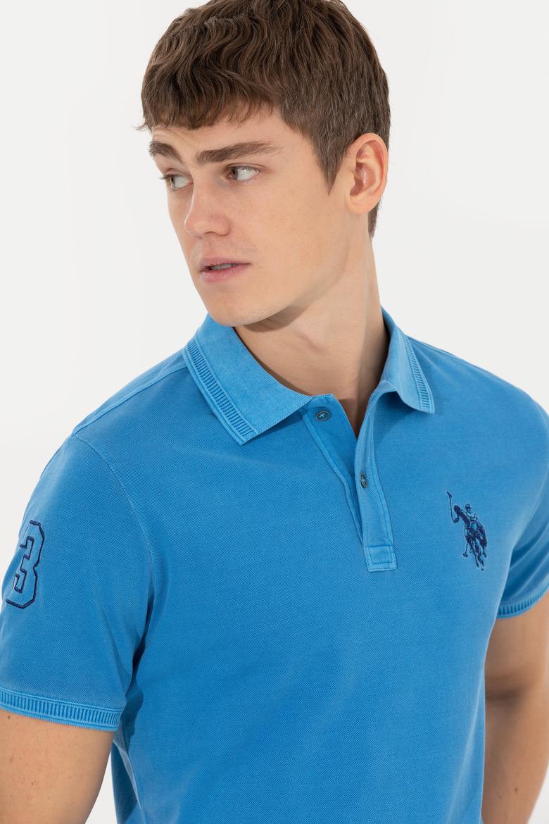 Erkek Petrol Basic Polo Yaka Tişört - 50248553060