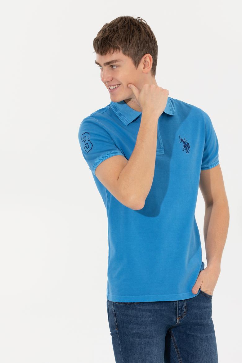 Erkek Petrol Basic Polo Yaka Tişört