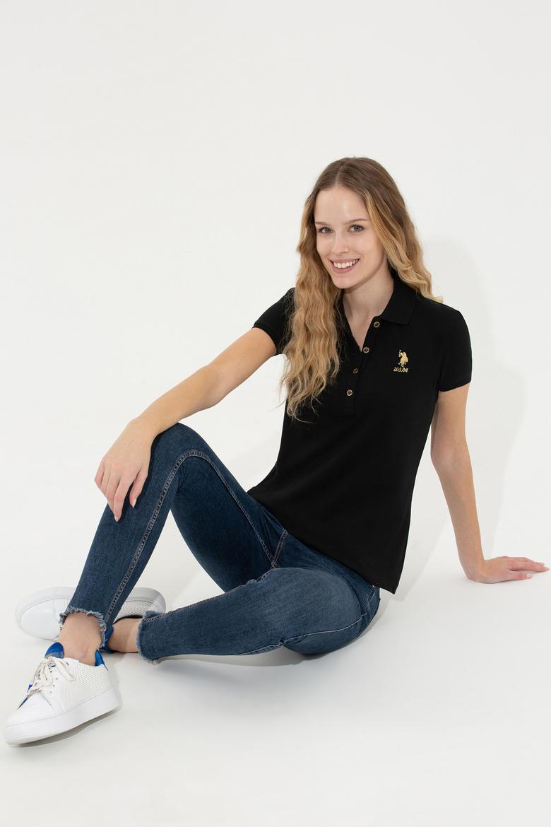 Kadın Siyah Basic Tişört - 50248993062