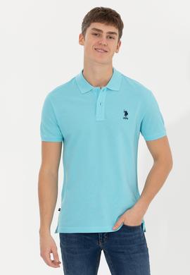 Erkek Turkuaz Basic Polo Yaka Tişört - 50249153280