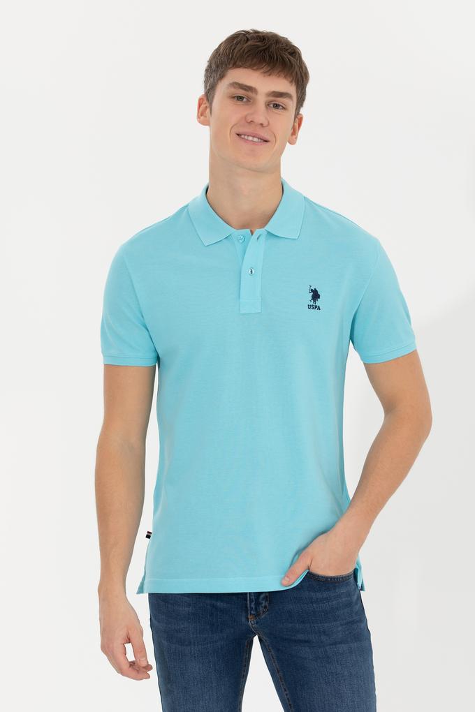 Erkek Turkuaz Basic Polo Yaka Tişört