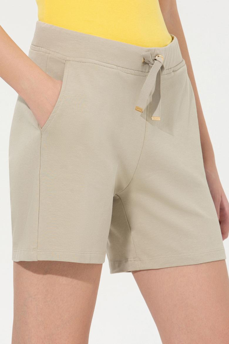 Kadın Haki Örme Şort - 50246032018