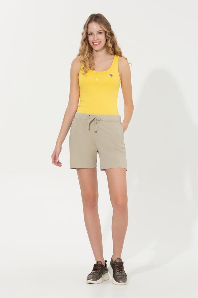 Kadın Haki Örme Şort