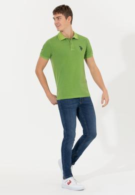 Erkek Yeşil Polo Yaka T-Shirt Basic - 50248553010