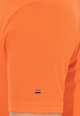 Erkek Turuncu Polo Yaka Basic T-Shirt - 50248556080
