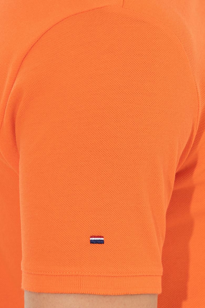Erkek Turuncu Polo Yaka Basic T-Shirt - 50248556080
