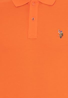 Erkek Turuncu Polo Yaka Basic T-Shirt - 50248556080