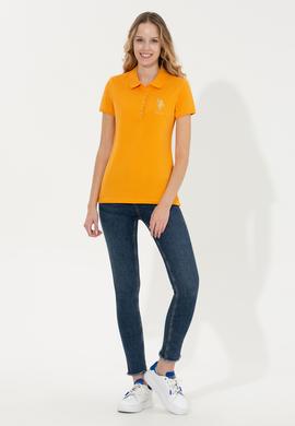 Kadın Sarı Basic Tişört - 50246278133