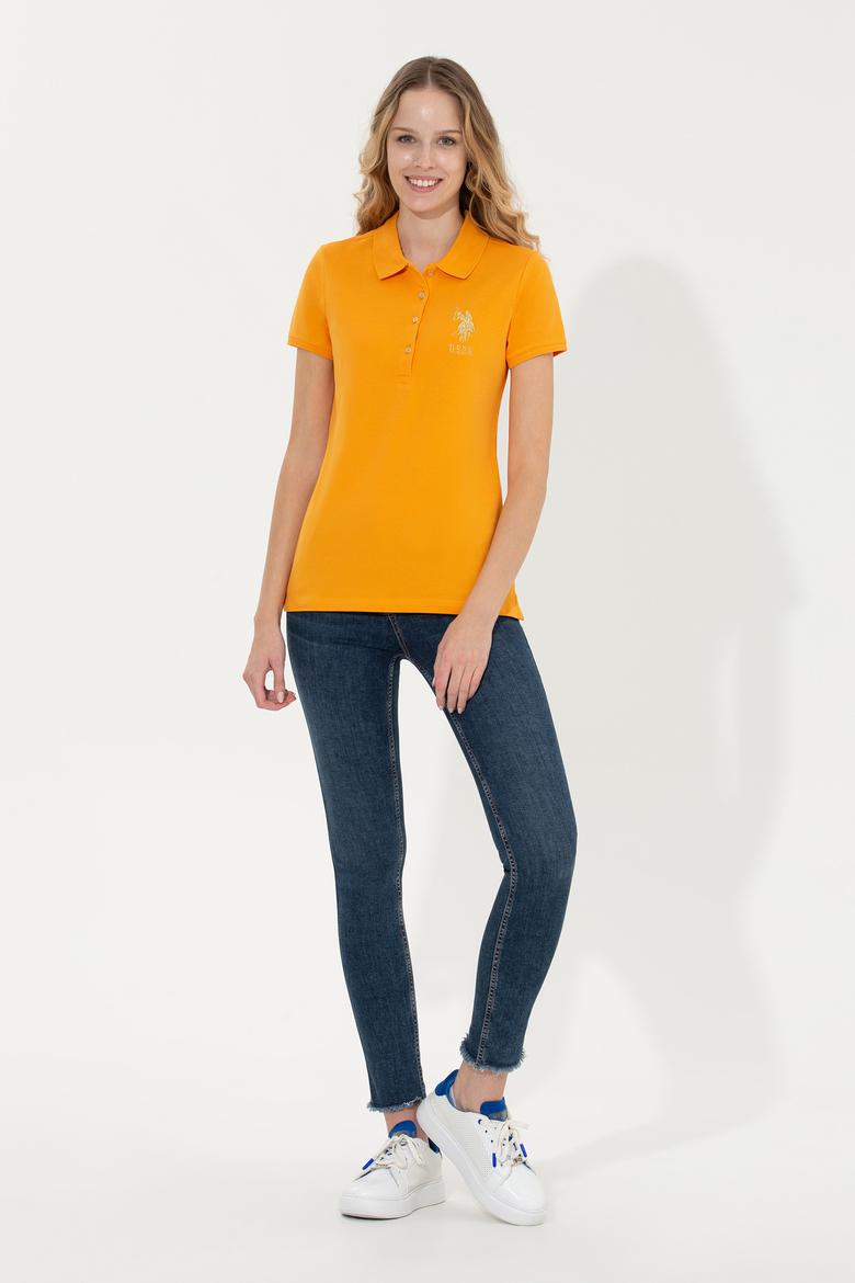 Kadın Sarı Basic Tişört - 50246278133