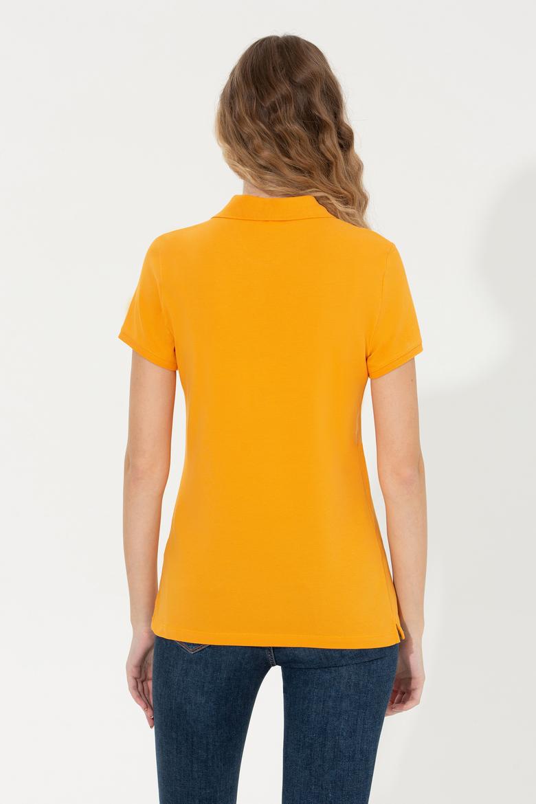 Kadın Sarı Basic Tişört - 50246278133