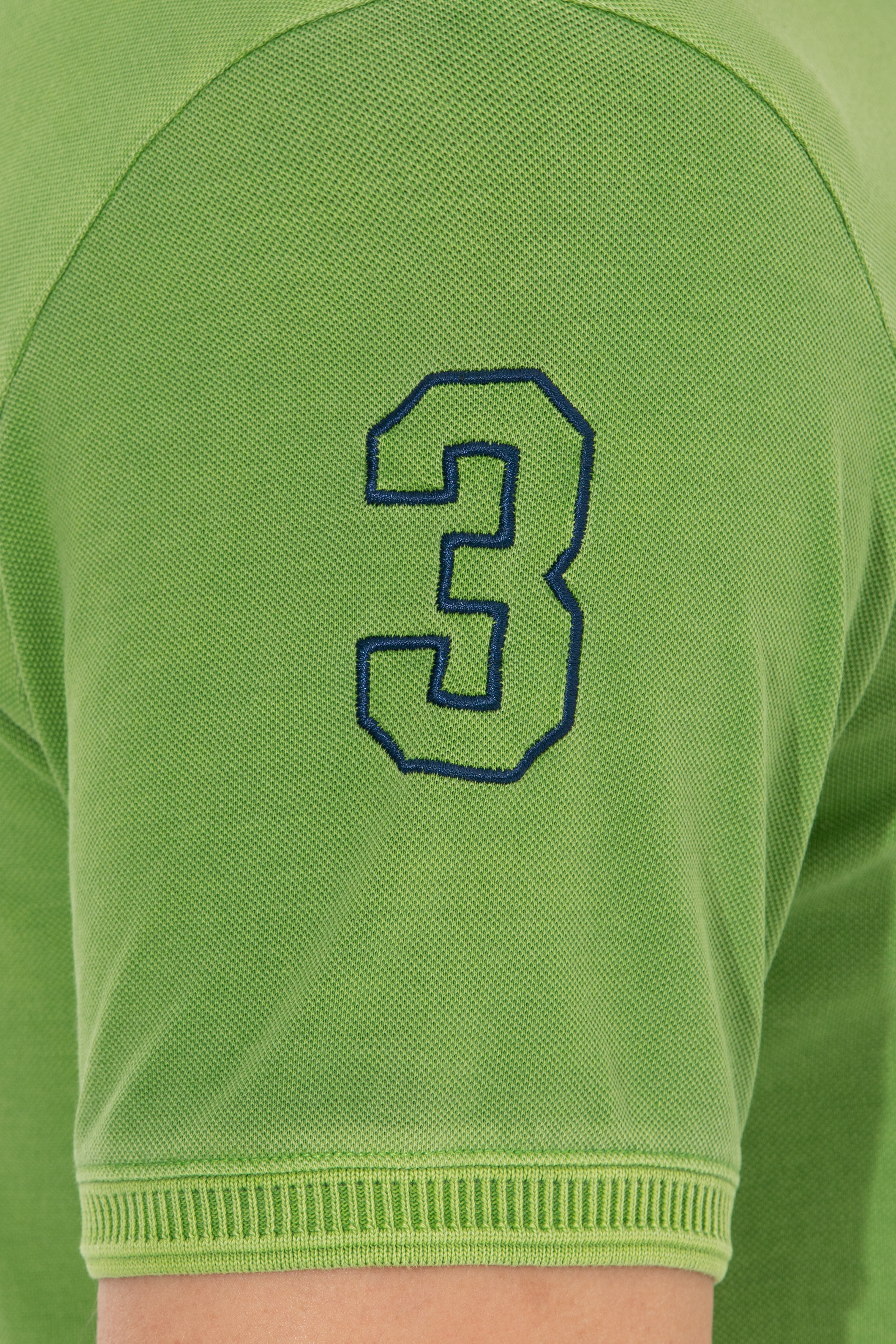 Erkek Yeşil Polo Yaka T-Shirt Basic - Image 7