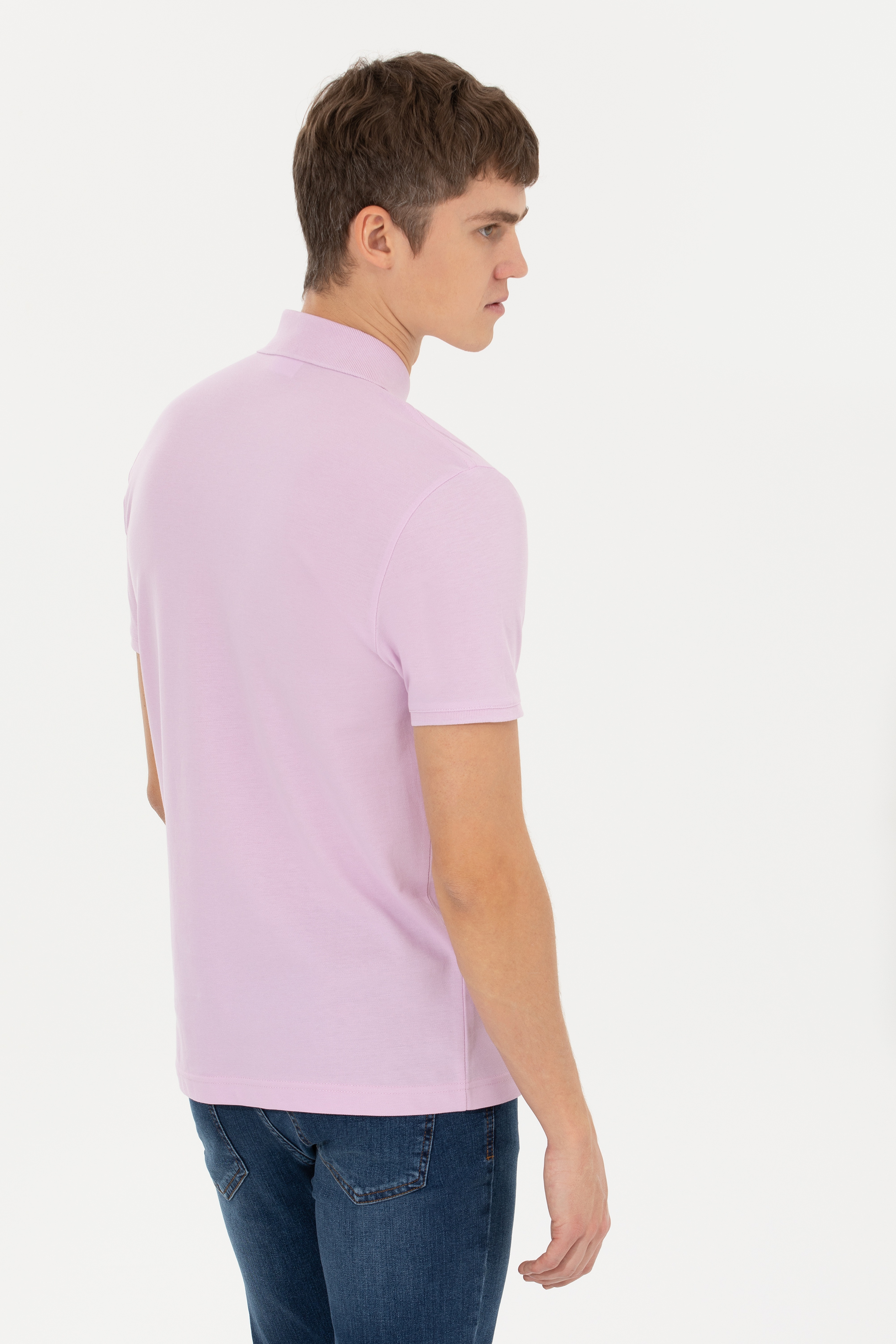 Erkek Manolya Basic Polo Yaka Tişört - Image 5