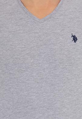 Erkek Gri Melanj Basic Tişört - 50249151036