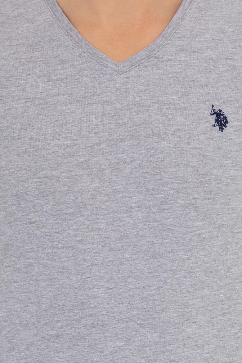 Erkek Gri Melanj Basic Tişört - 50249151036