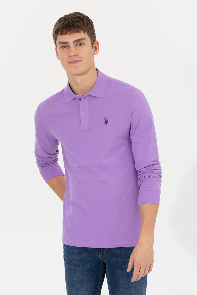 Erkek Lila Basic Sweatshirt