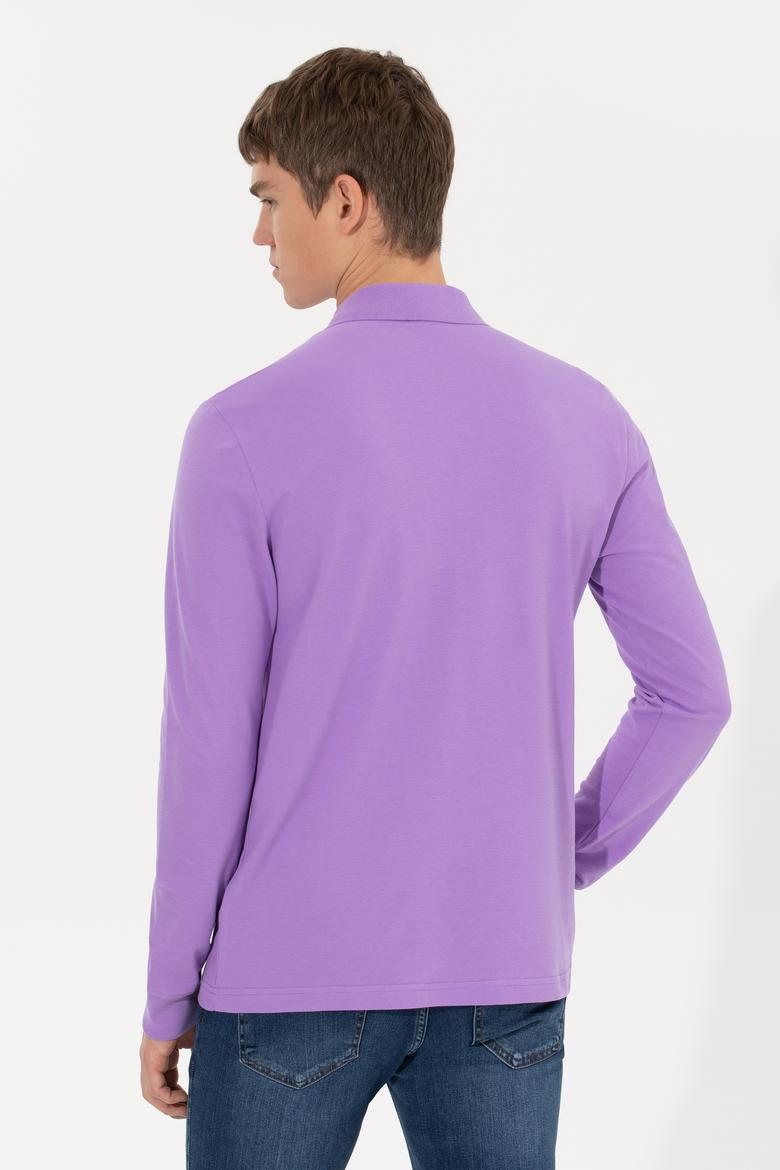 Erkek Lila Basic Sweatshirt - 50253121076