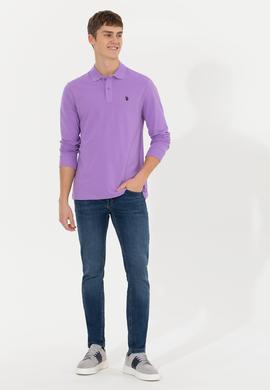 Erkek Lila Basic Sweatshirt - 50253121076