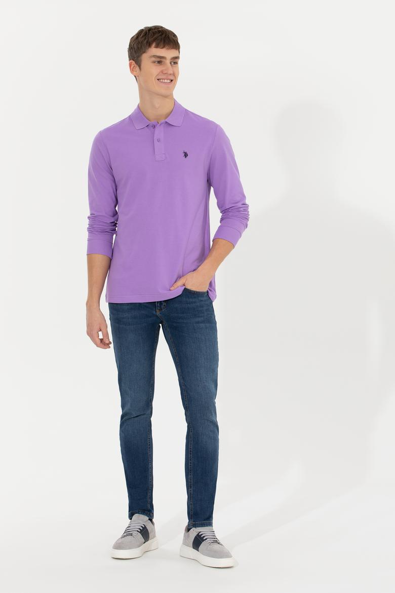 Erkek Lila Basic Sweatshirt - 50253121076