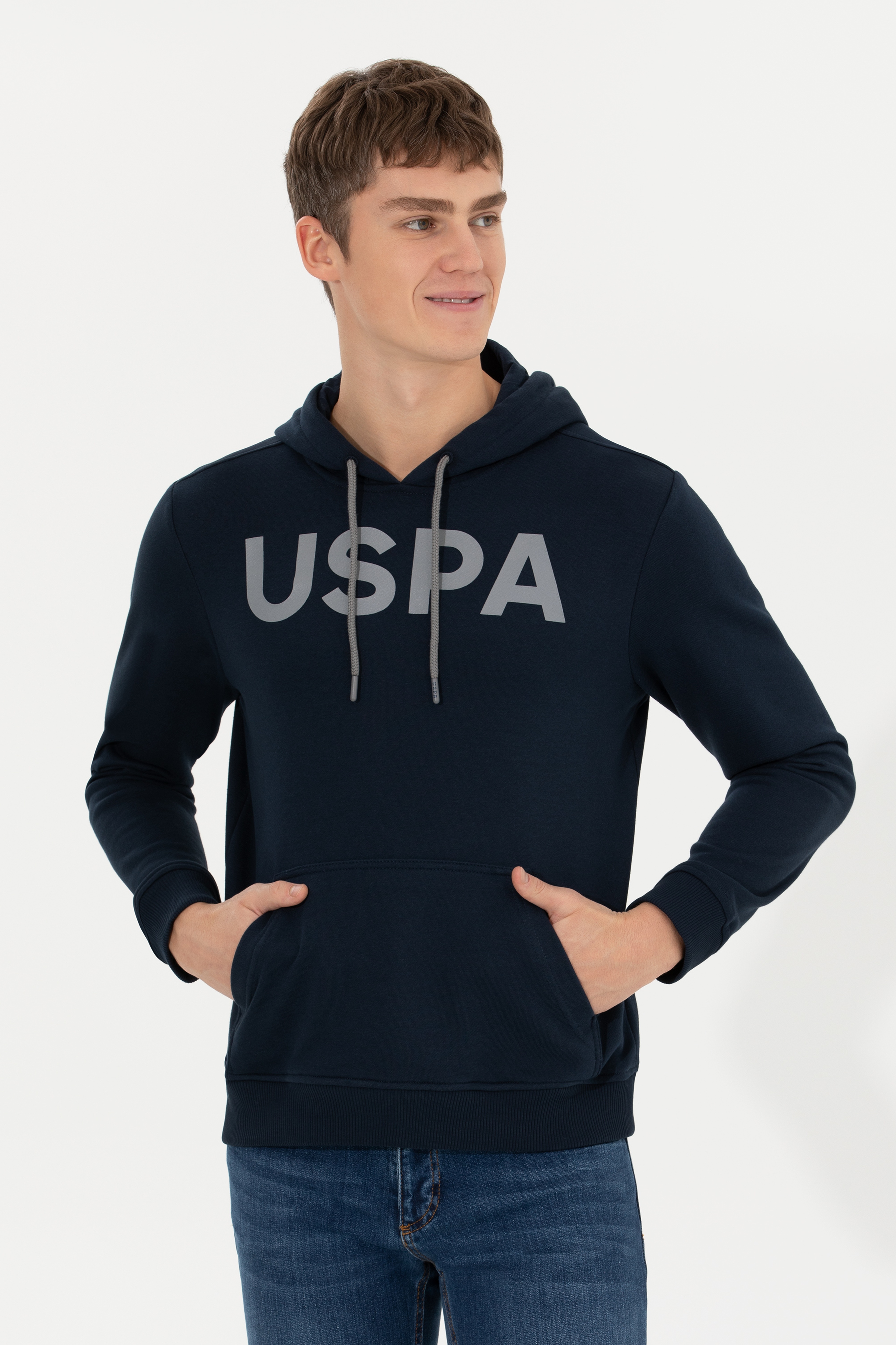 Erkek Lacivert Basic Sweatshirt - Image 1