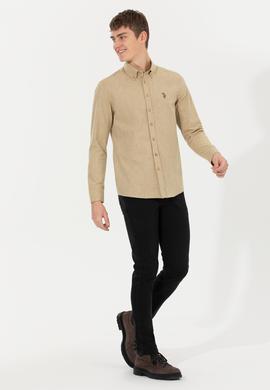 Erkek Safran Uzun Kollu Basic Gömlek - 50256275112