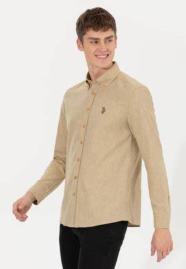 Erkek Safran Uzun Kollu Basic Gömlek - 50256275112