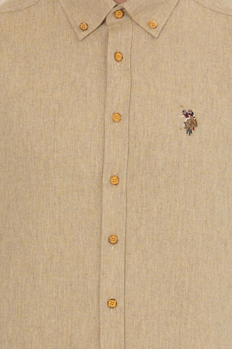 Erkek Safran Uzun Kollu Basic Gömlek - 50256275112