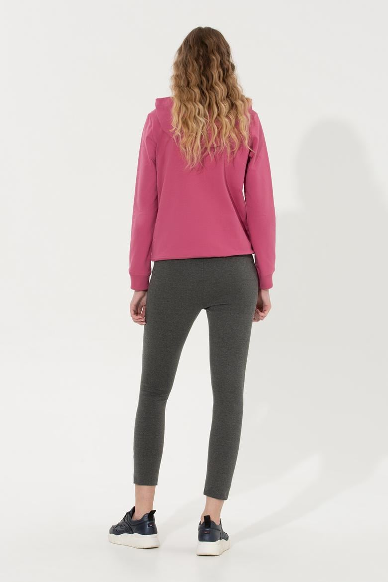 Kadın Antrasit Melanj Tayt - 50256295020