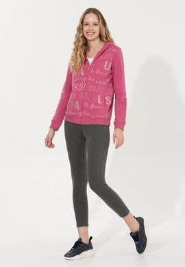 Kadın Antrasit Melanj Tayt - 50256295020