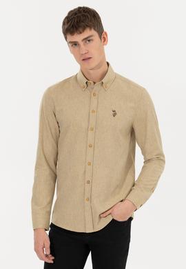 Erkek Safran Uzun Kollu Basic Gömlek - 50256275112