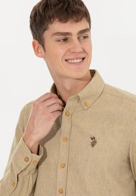 Erkek Safran Uzun Kollu Basic Gömlek - 50256275112