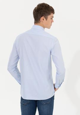 Erkek Açık Mavi Uzun Kollu Basic Gömlek - 50256733011