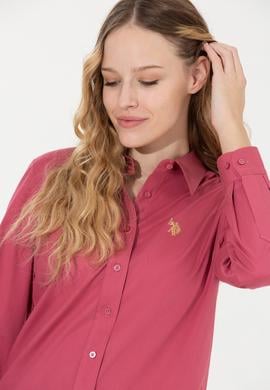 Kadın Pembe Uzun Kollu Basic Gömlek - 50256970052