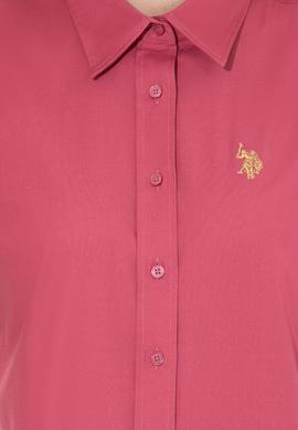 Kadın Pembe Uzun Kollu Basic Gömlek - 50256970052