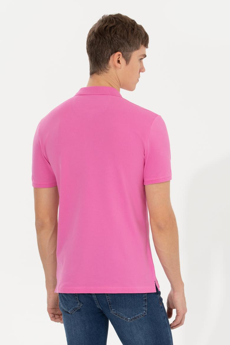 Erkek Pembe Basic Polo Yaka Tişört - 50250001058