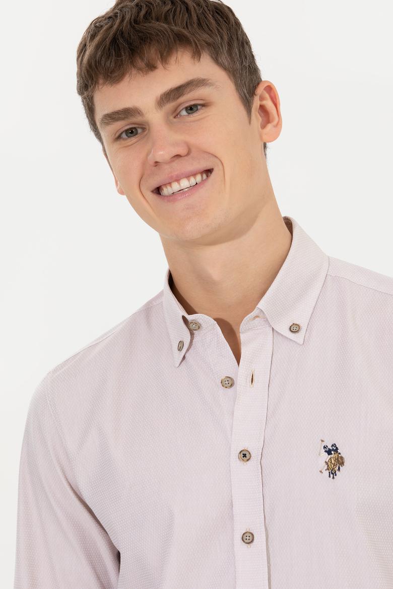 Erkek Taş Uzun Kollu Basic Gömlek - 50256733074