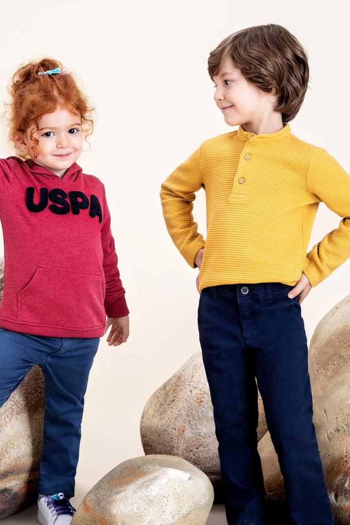 Çocuk Safran Hakim Yaka Sweatshirt