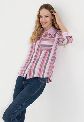 Kadın Manolya Uzun Kollu Gömlek - 50255035013