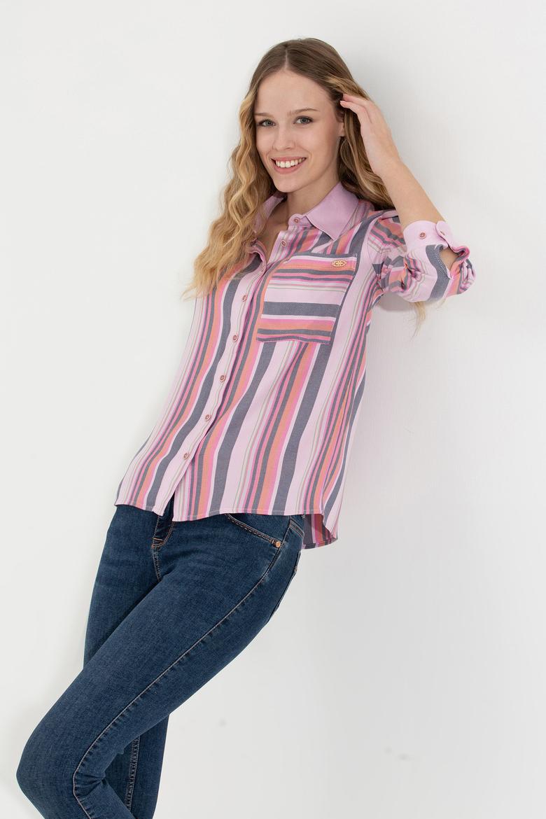 Kadın Manolya Uzun Kollu Gömlek - 50255035013