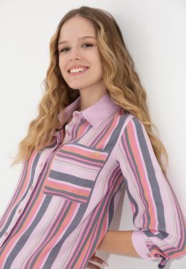 Kadın Manolya Uzun Kollu Gömlek - 50255035013