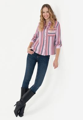 Kadın Manolya Uzun Kollu Gömlek - 50255035013